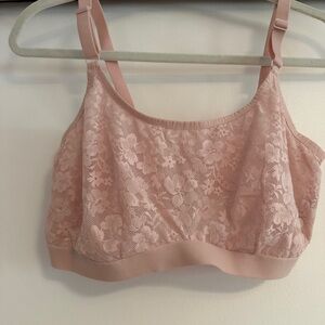 Elegant Lace Bralette in Soft Pink